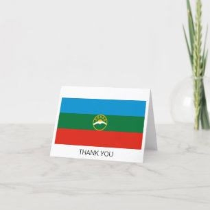 Karachay Cherkessia Flag Dankeskarte