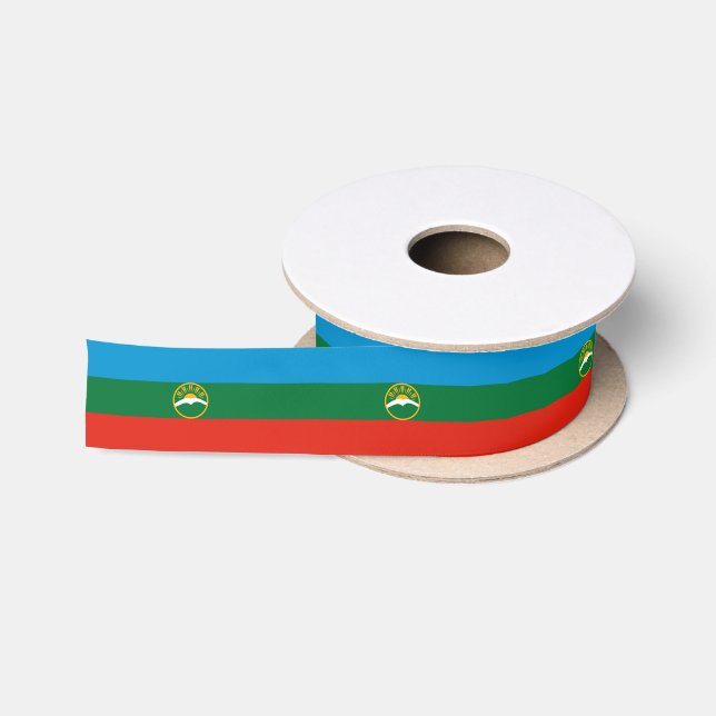 Karachay Cherkessia Flag Satinband (Spule)