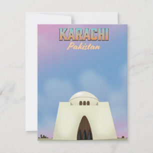 Karachi Pakistan Reiseplakat