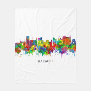 Karachi Skyline Pakistan Fleecedecke