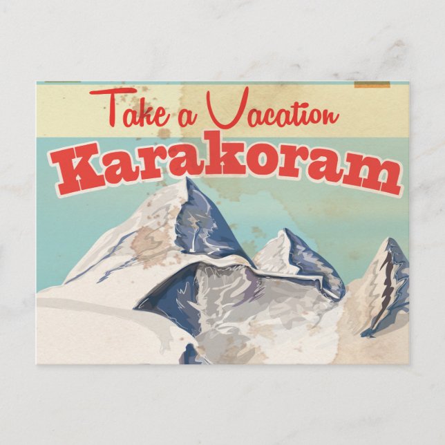 Karakoram Vintages Urlaubspaket Postkarte (Vorderseite)
