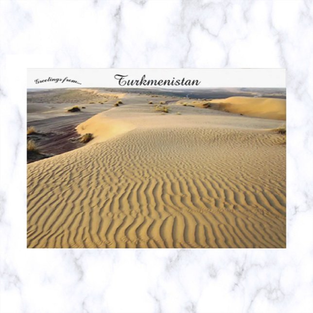 Karakum Desert in Turkmenistan Postkarte (Von Creator hochgeladen)