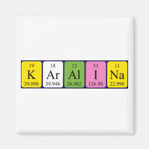 Karalina Magnet für den periodischen Tabellennamen