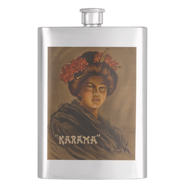 Karama: Japanische Romance Geisha-Schauspielerin Flachmann (Vorderseite)