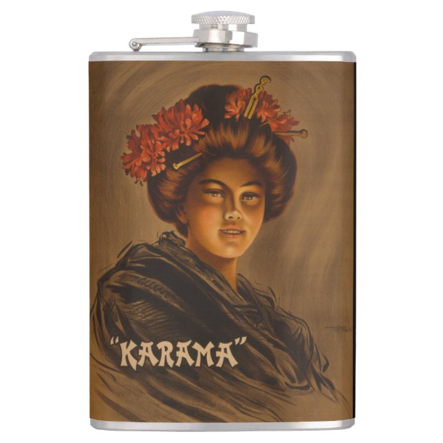 Karama: Japanische Romance Geisha-Schauspielerin Flachmann (Vorderseite)