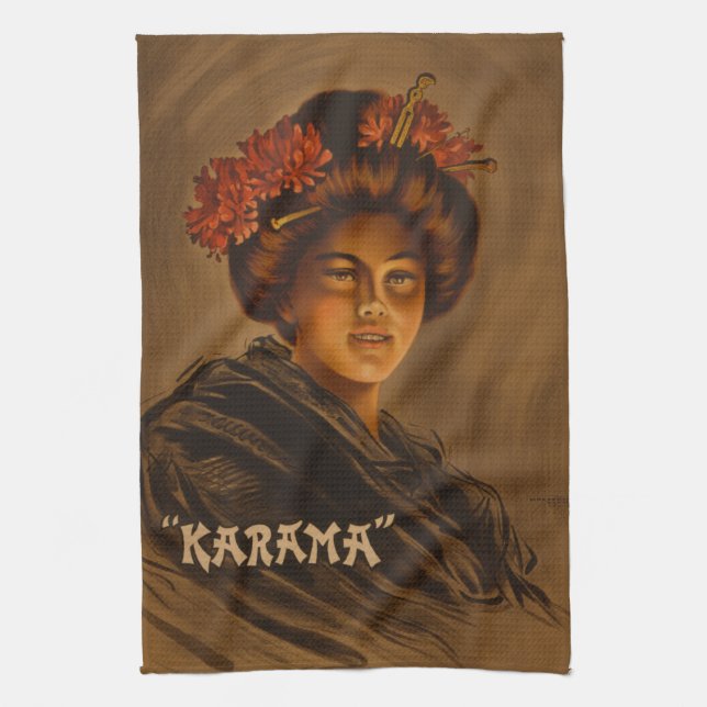 Karama: Japanische Romance Geisha-Schauspielerin Geschirrtuch (Vertikal)