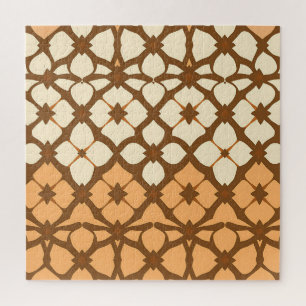 Karamell-Creme-Marokkanisches Gittermuster