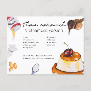 Karamell-Flan - Postkarte