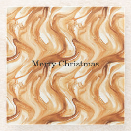 Karamell-Karamell-Bonbon-Swirls Weihnachten Glasuntersetzer