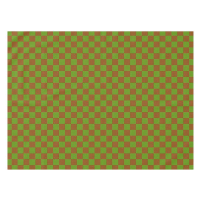 Karamellapfel-Karo-Schachbrettmuster Tischdecke (Vorderseite (Horizontal))