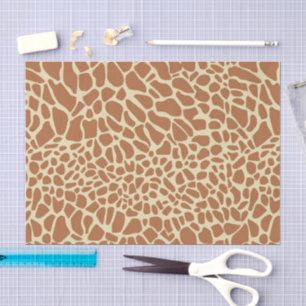 Karamellbraun Beige Giraffen-Tierdruck-Decoupage Seidenpapier