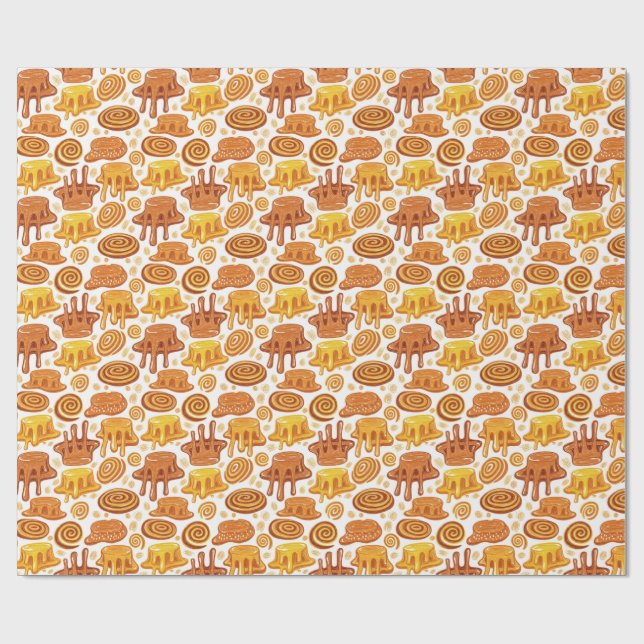 Karamellmuster Geschenkpapier (Flach)