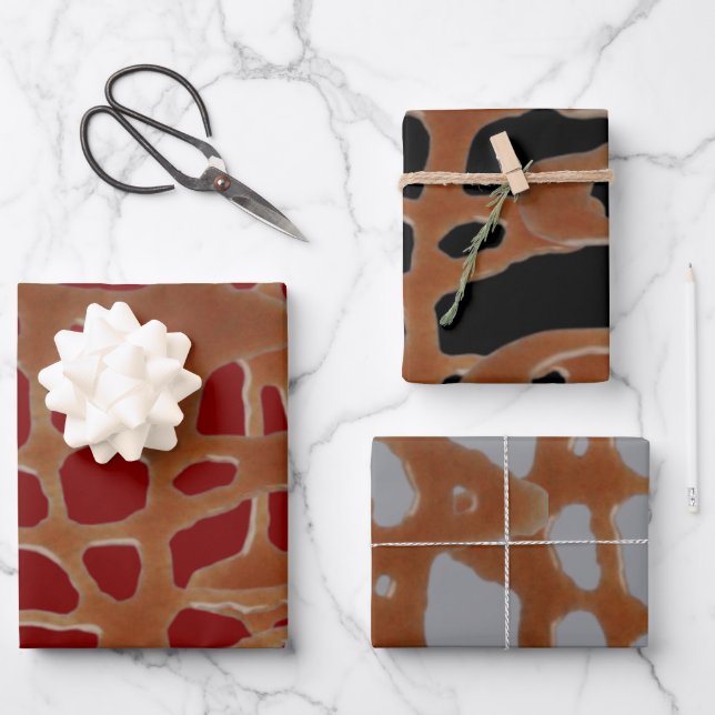 Karamellsoße Geschenkpapier Set (Vorderseite)