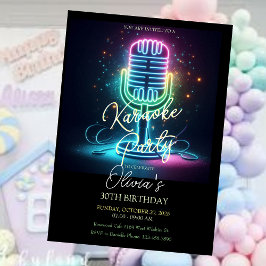 Karaoke Anniversaire Fête Invitation