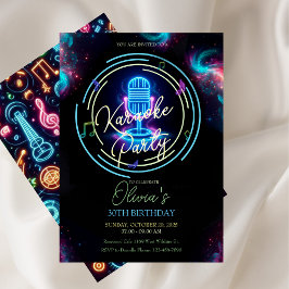 Karaoke Anniversaire Fête Invitation