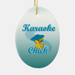 Karaoke Chick #3 Keramikornament