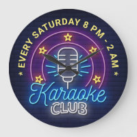 Karaoke Club Neon Look Illustration, Benutzerdefin