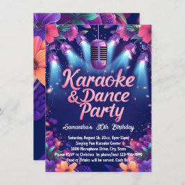 Karaoke Dance Party Social oder Birthday Party Einladung