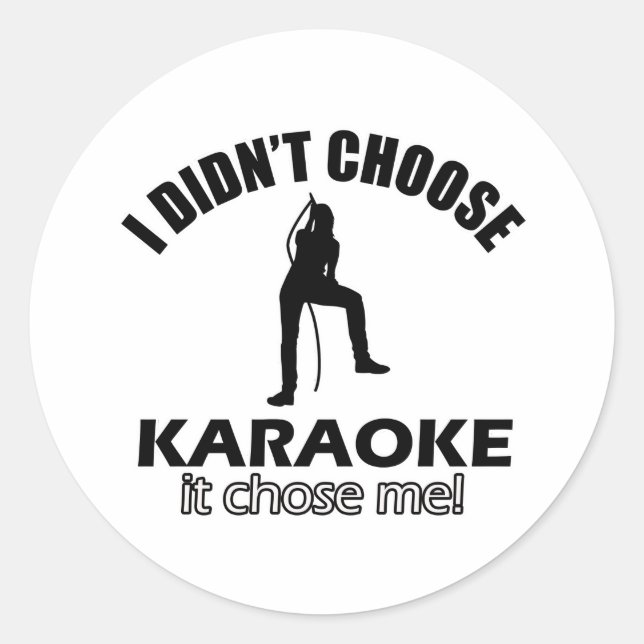 Karaoke-Designs Runder Aufkleber (Vorderseite)