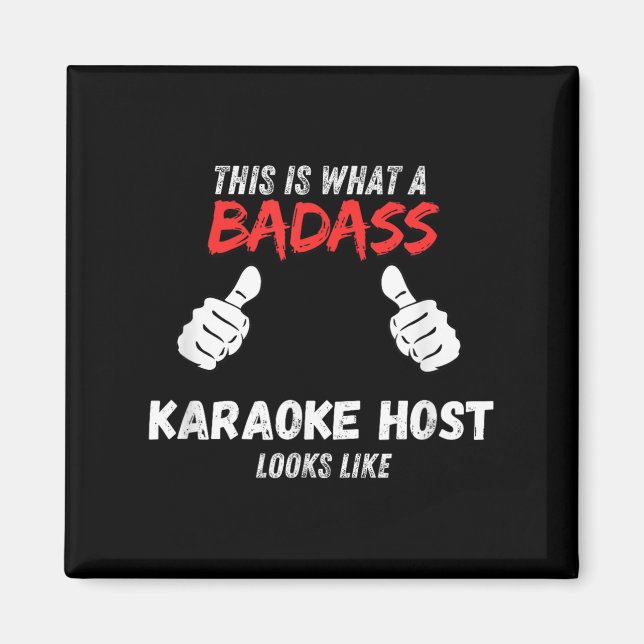 Karaoke Funny This Is What A Bad Karaoke Host Look Magnet (Vorne)