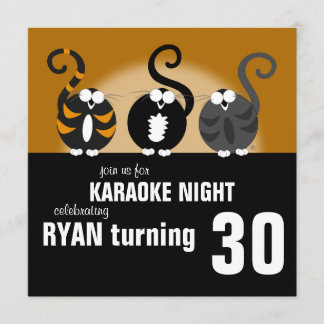 Karaoke-Geburtstags-Einladung Einladung