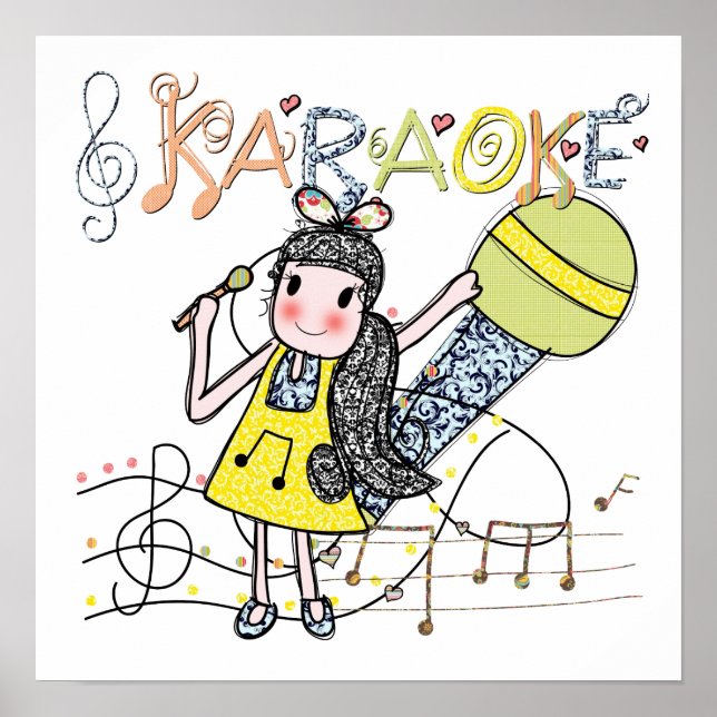 Karaoke Girl Poster (Vorne)