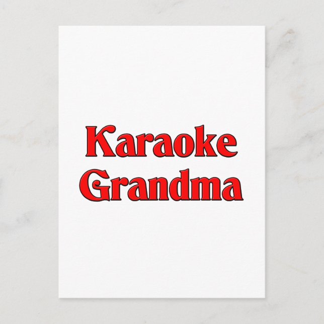 Karaoke Grandma Postkarte (Vorderseite)