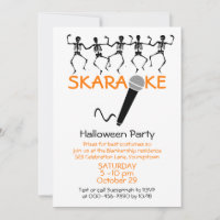 Karaoke Halloween-Party tanzende Skelette Custom