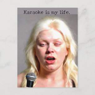 Karaoke ist mein Leben Postkarte