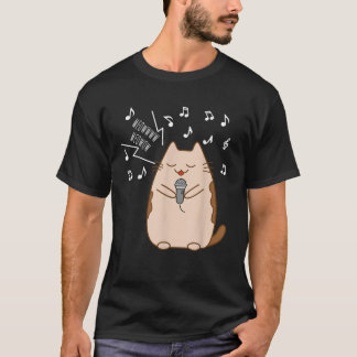 Karaoke Kawaii Kitty Niedlich Singing Kawaii Cat M T-Shirt