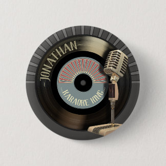 Karaoke-König Retro Mic und Aufzeichnung Button