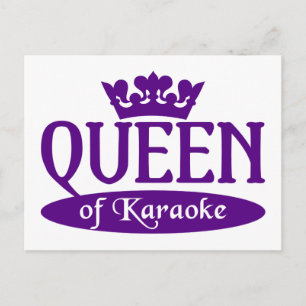 Karaoke-Königin Postkarte