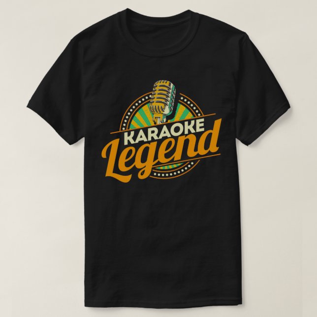 Karaoke Legend Karaoke Party Musiker Singe T-Shirt (Design vorne)