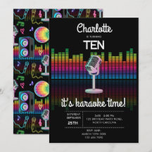 Karaoke Neon Glow Singen Musik Party Geburtstag