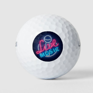 Karaoke Neonbeleuchtung gebogenes Wort Kunst Wort Golfball