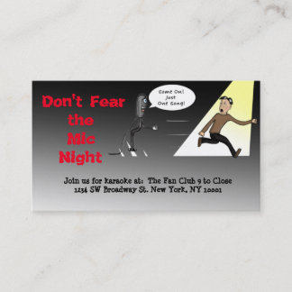Karaoke/Open Mic Business Cards Visitenkarte