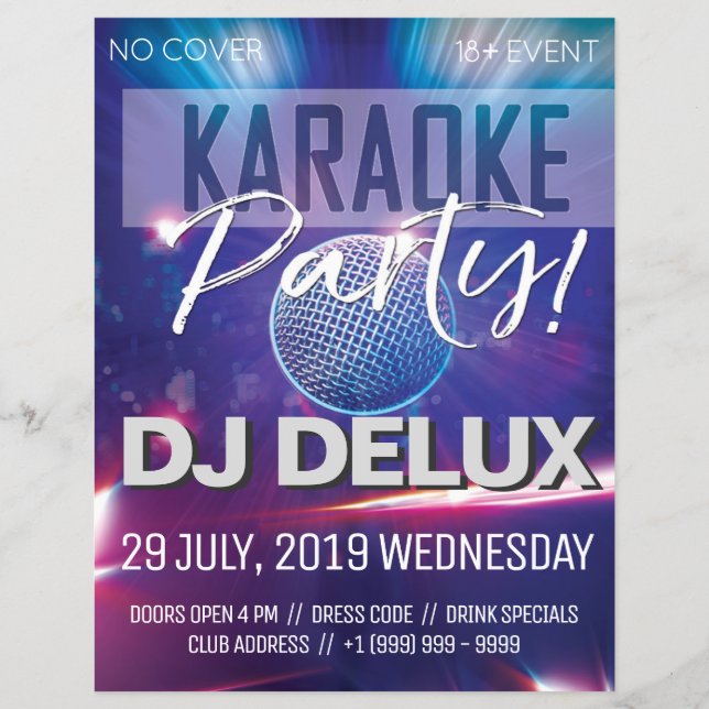Karaoke Party | DJ | Club Flyer (Vorne)