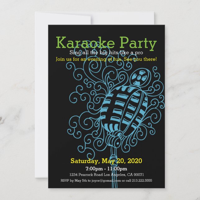 Karaoke Party Einladung Grill Icon (Vorderseite)