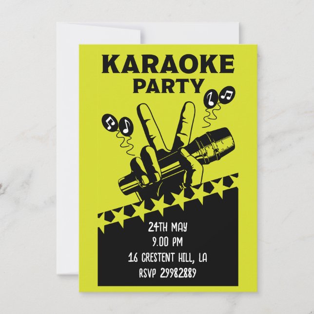 Karaoke Party Invite (Vorderseite)