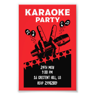 Karaoke Party Invite Fotodruck