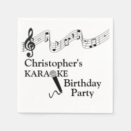Karaoke Party Musikalische Skalierung Mikrofon Sch Serviette