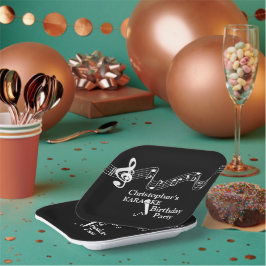 Karaoke Party Musikalisches Schuhmikrofon Pappteller