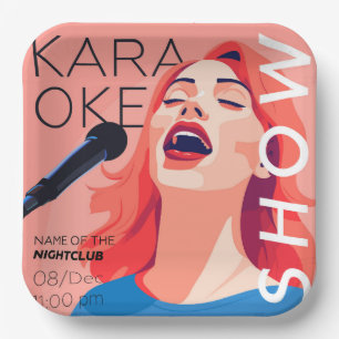 Karaoke-Party Pappteller
