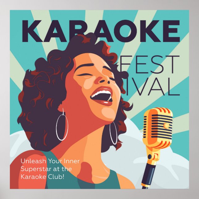 Karaoke-Party Poster (Vorne)