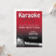 Karaoke Party Rote Einladungen (Vorderseite/Rückseite Beispiel)
