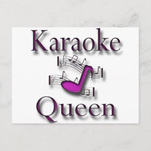 Karaoke Queen Postkarte