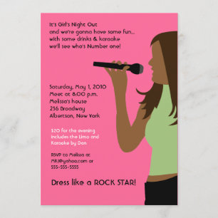 KARAOKE Singen Party Mädchen Nacht Geburtstag Einladung