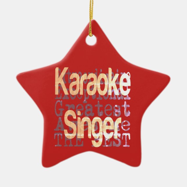 Karaoke Singer Extraordinaire Keramik Ornament (Vorne)