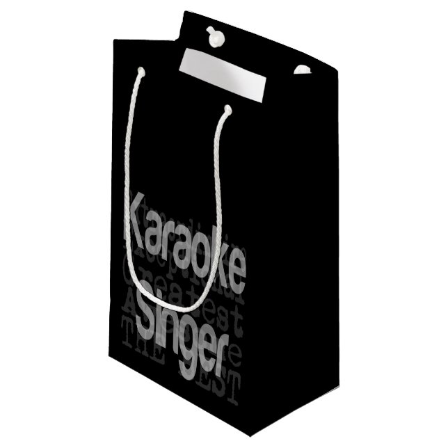 Karaoke Singer Extraordinaire Petit Sac Cadeau (Devant Angle)