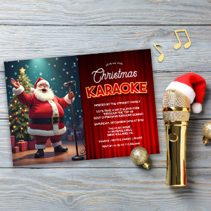 Karaoke-Weihnachtsfeier-Einladung Einladung